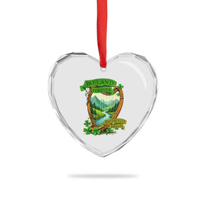 Irish Pride Heart Crystal Glass Ornament Ireland Forever Erin Go Bragh Harp Shamrock TS11 Print Your Wear