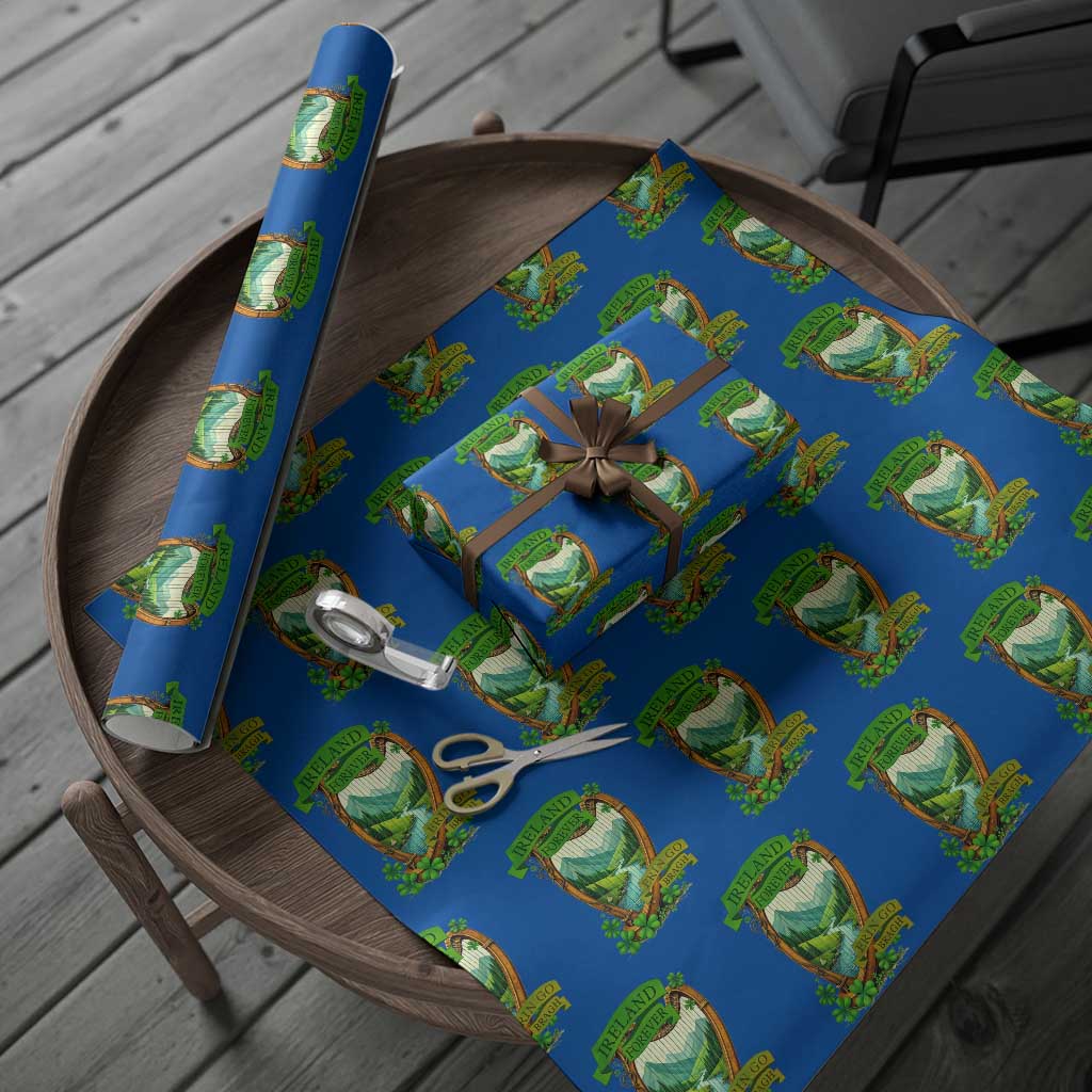 Irish Pride Wrapping Paper Roll Ireland Forever Erin Go Bragh Harp Shamrock TS11 Blue Print Your Wear