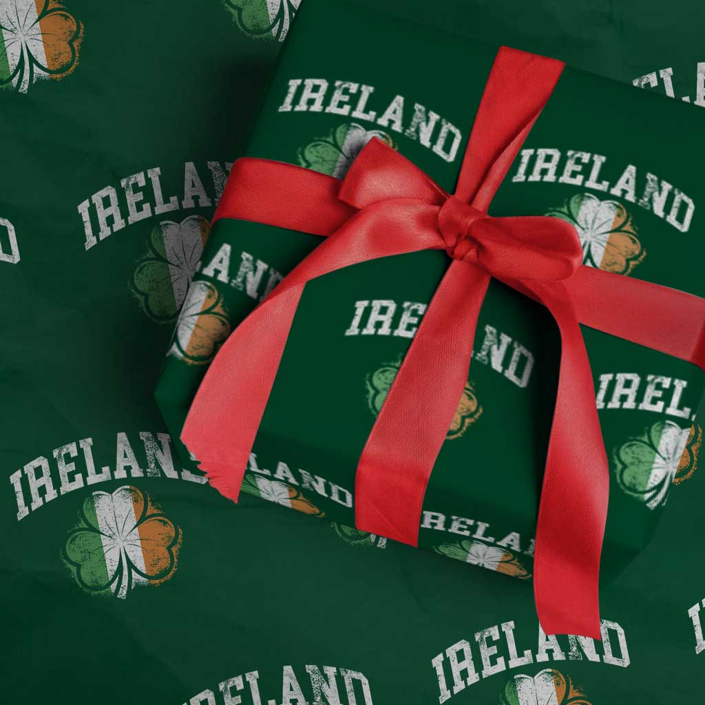 Irish Pride Wrapping Paper Roll Ireland Shamrock Flag St Patricks Day TS11 Green Print Your Wear