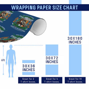 Irish Pride Wrapping Paper Roll The Devil Whispers You Can't Withstand The Storm The Irishman Replies TS11 Print Your Wear