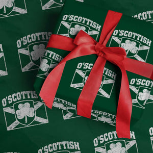 Irish-Scots Irish Scottish Wrapping Paper Roll O'Scottish Vintage Shamrock TS11 Green Print Your Wear