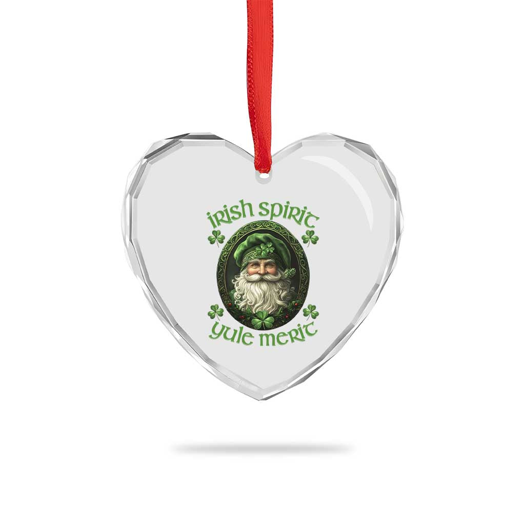Irish Spirit Yule Merit Heart Crystal Glass Ornament TS09 Print Your Wear