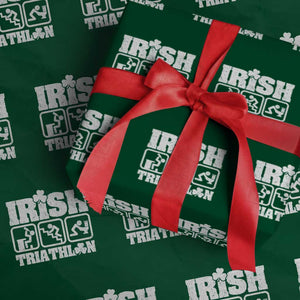 Irish Triathlon Funny Drinking Challenge Wrapping Paper Roll St Patricks Day Beer Party Humor TS02 Green Print Your Wear