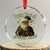 Irish You A Merry Xmas Crystal Glass Ornament Shamrock Santa Ireland Lucky TS09 Transparent Glass 3'' Circle Print Your Wear