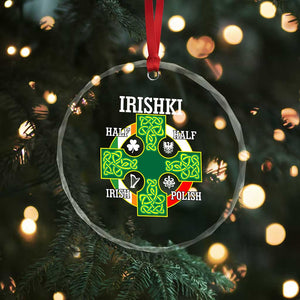 Irishki Half Irish Half Polish Crystal Glass Ornament Celtic Cross St Patricks TS11 Print Your Wear