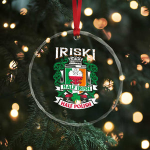 Iriski Half Irish Half Polish Crystal Glass Ornament Polish St Patricks Day Eagle TS11 Print Your Wear