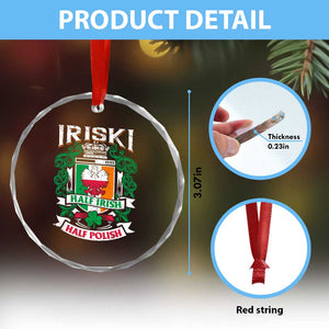 Iriski Half Irish Half Polish Crystal Glass Ornament Polish St Patricks Day Eagle TS11 Print Your Wear