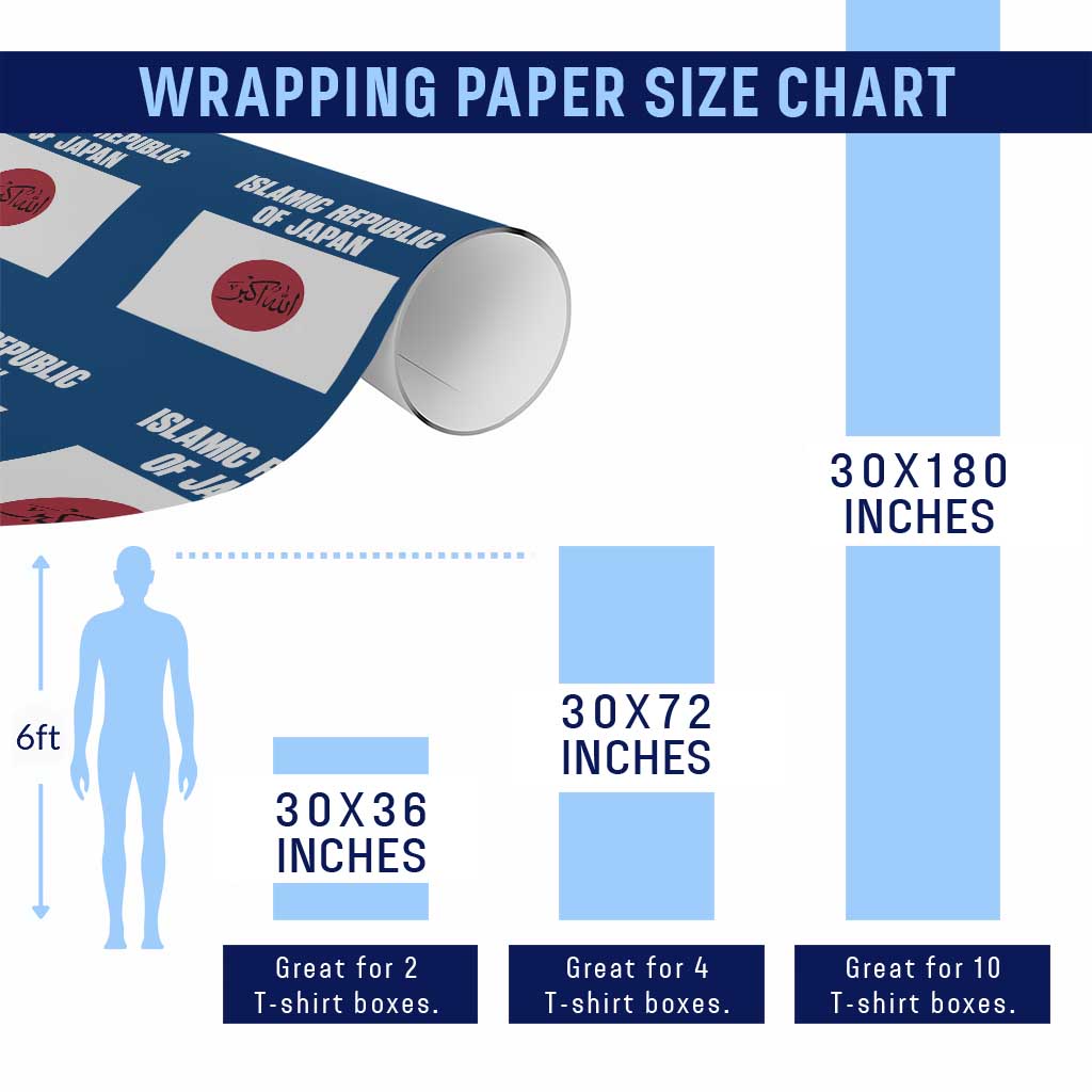 Islamic Republic of Japan Arabic Calligraphy Flag Wrapping Paper Roll Allahu Akbar Presidential Gaffe Satirical