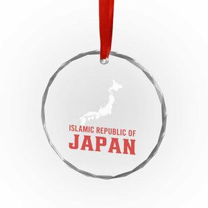 Islamic Republic of Japan Country Map Graphic Crystal Glass Ornament Viral Political Satire Meme