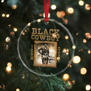 Isom Dart Crystal Glass Ornament Black Cowboy Western Legend Vintage TS02 Print Your Wear