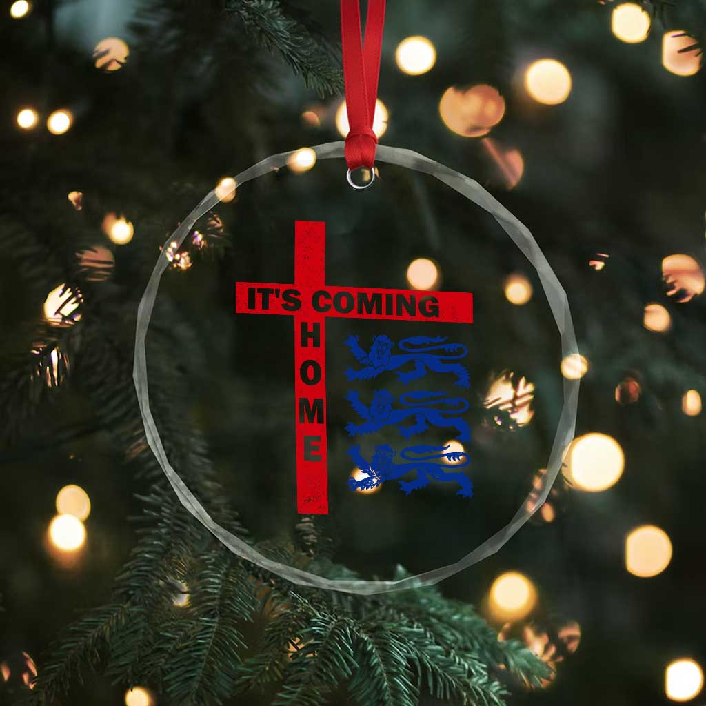 It Is Coming Home England Football Crystal Glass Ornament St George Cross Three Lions TS11 Print Your Wear