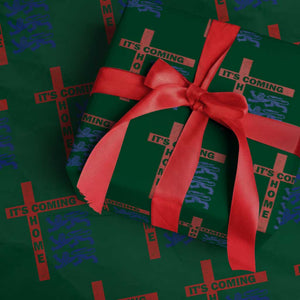 It Is Coming Home England Football Wrapping Paper Roll St George Cross Three Lions