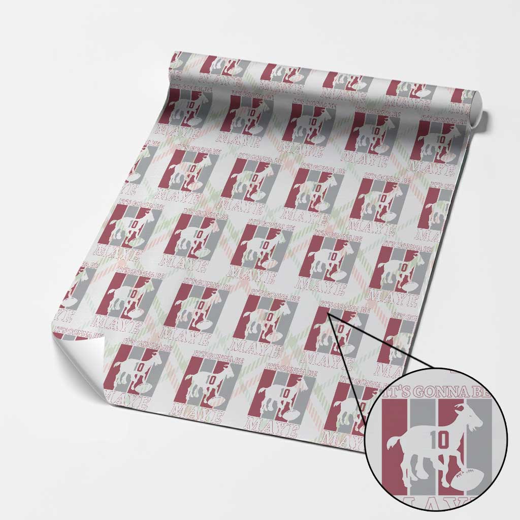 It Is Gonna Be Maye Wrapping Paper Roll Football Lover Gift For NE Fan TS12 Christmas Plaid Print Your Wear