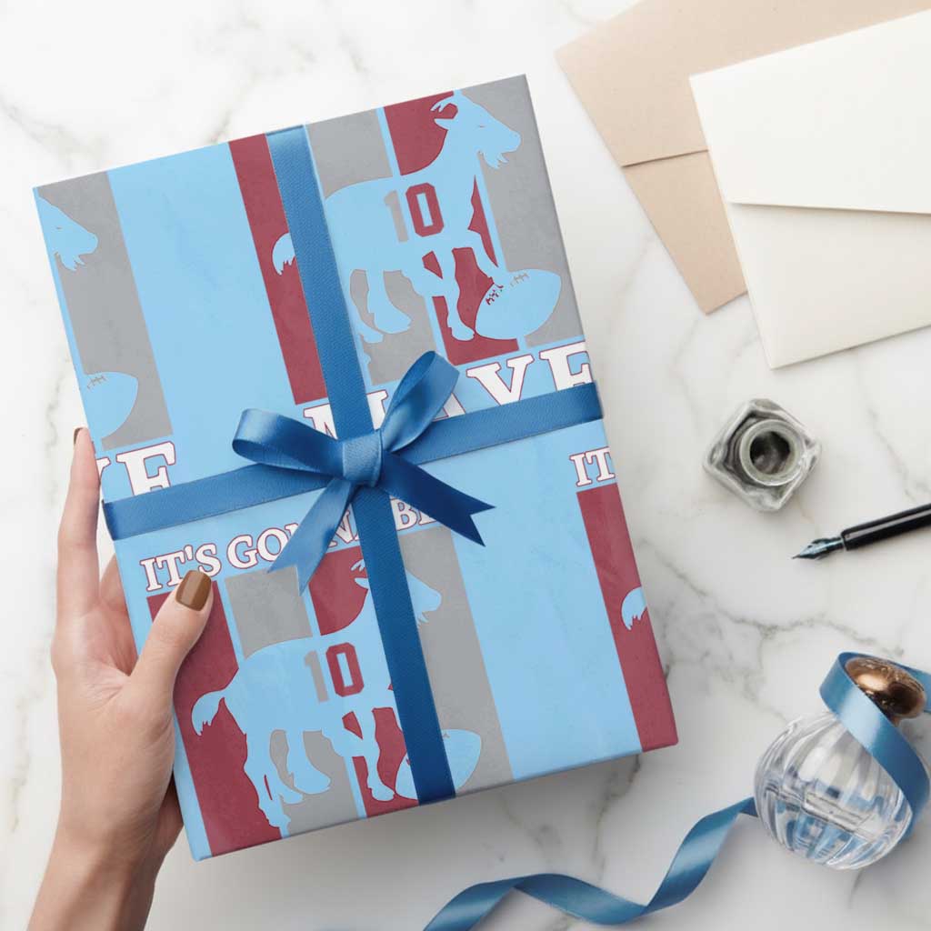 It Is Gonna Be Maye Wrapping Paper Roll Football Lover Gift For NE Fan TS12 Light Blue Print Your Wear