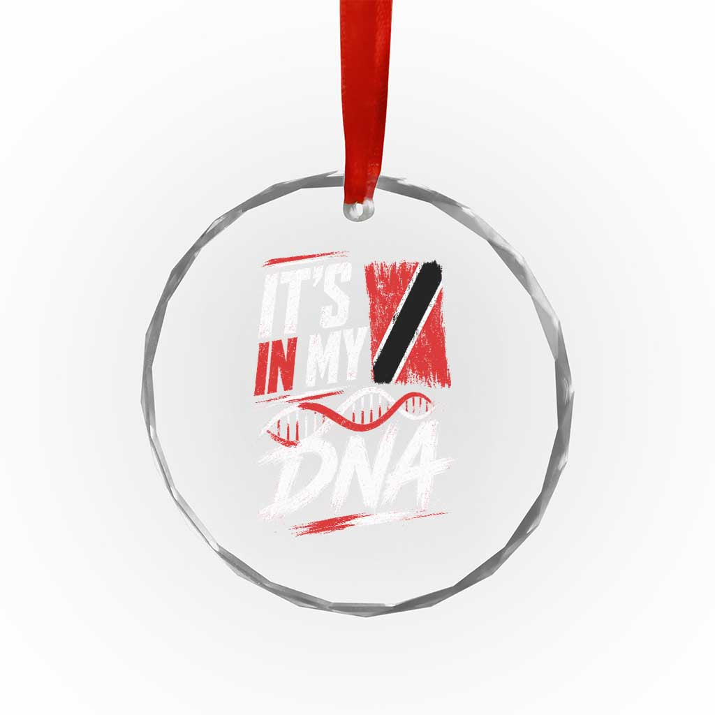 It Is in My DNA Trinidad and Tobago Crystal Glass Ornament Trinidadian Flag Roots