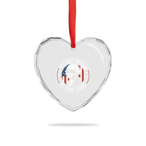 It Is Only Treason If You Lose George Washington Heart Crystal Glass Ornament Funny 4th of July