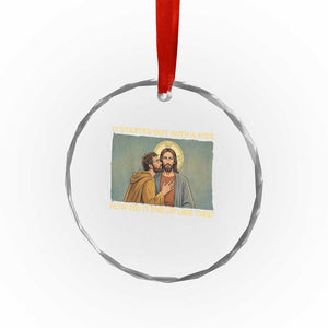 It Started Out With A Kiss Christian Easter Crystal Glass Ornament Judas Betrayal Biblical Scene Faith Reflection Gift TS02 Print Your Wear