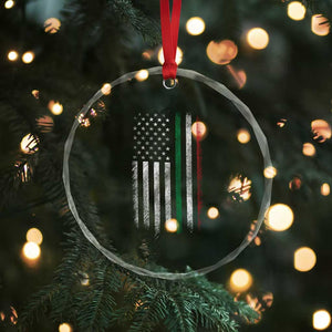 Italian American Flag Crystal Glass Ornament Retro Italy Flag Italian Family TS10 Print Your Wear