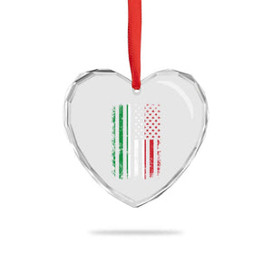 Italian American Flag Heart Crystal Glass Ornament Retro Italian Family Italy Flag TS10 Print Your Wear