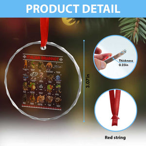 Italian Brainrot Christmas Crystal Glass Ornament Funny Brain Rot Gen-Z Meme TS14 Print Your Wear