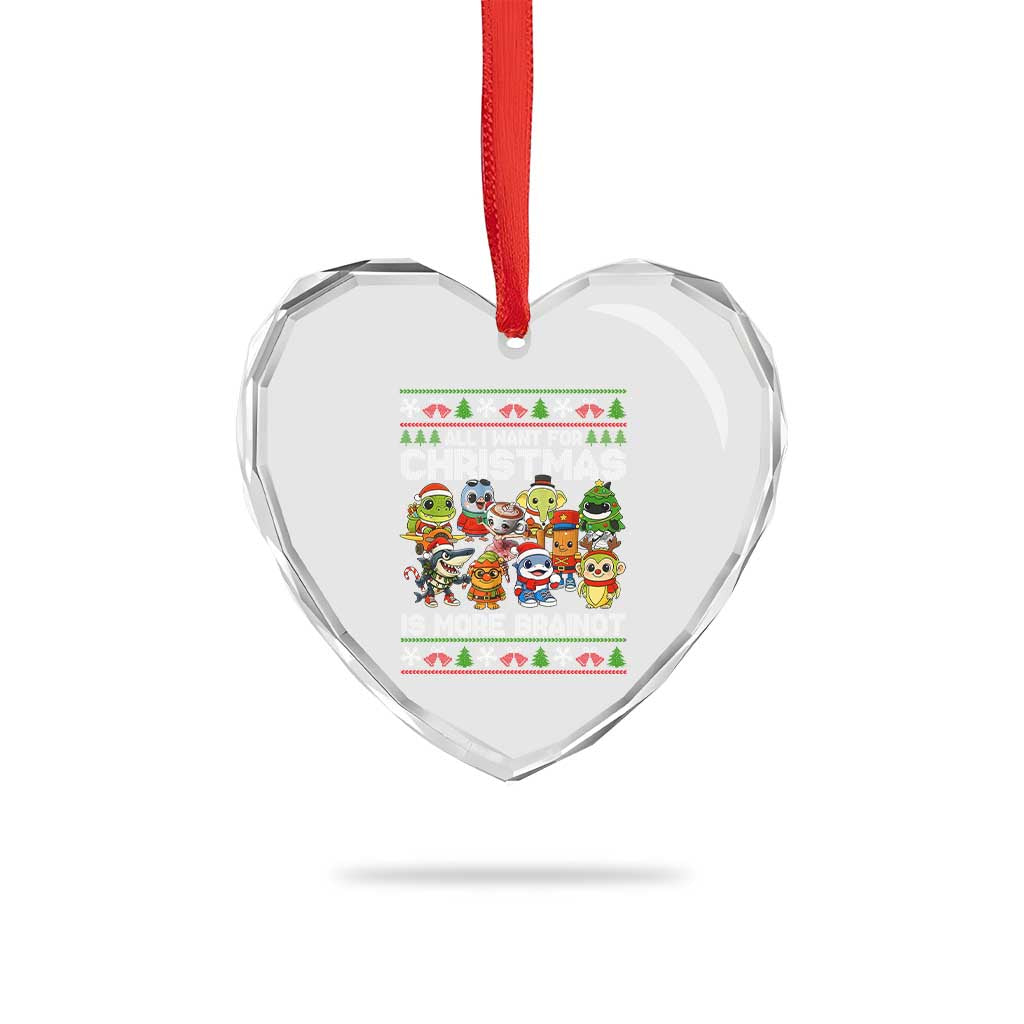 Italian Brainrot Christmas Meme Heart Crystal Glass Ornament All I Want For Xmas Is More Brainot TS14 Print Your Wear