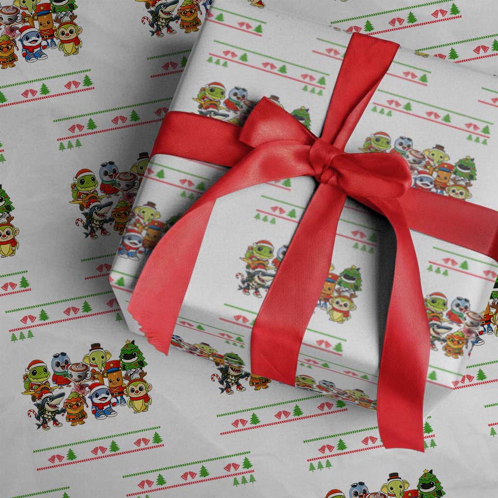 Italian Brainrot Christmas Meme Wrapping Paper Roll All I Want For Xmas Is More Brainot TS14 White Print Your Wear