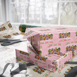 Italian Brainrot Christmas Meme Wrapping Paper Roll All I Want For Xmas Is More Brainot TS14 Light Pink Print Your Wear
