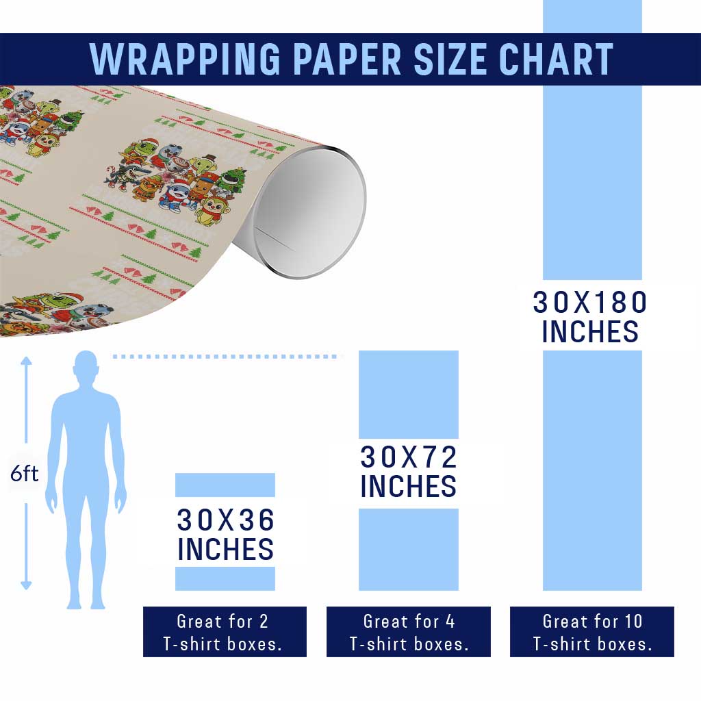 Italian Brainrot Christmas Meme Wrapping Paper Roll All I Want For Xmas Is More Brainot TS14 Print Your Wear