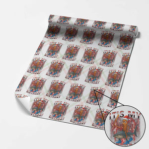Italian Brainrot Christmas Meme Wrapping Paper Roll It Is My Birthday TS14 Christmas Plaid Print Your Wear