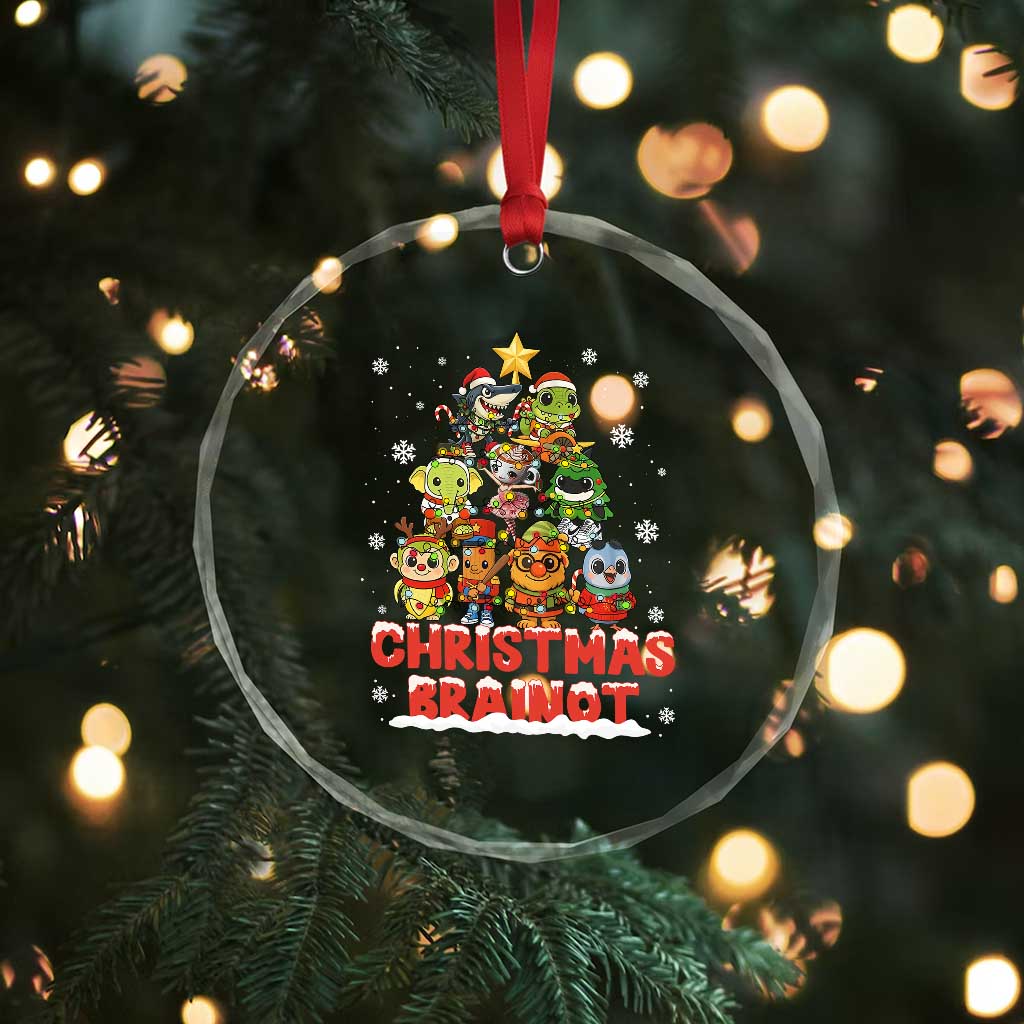 Italian Brainrot Christmas Tree Meme Crystal Glass Ornament TS14 Print Your Wear