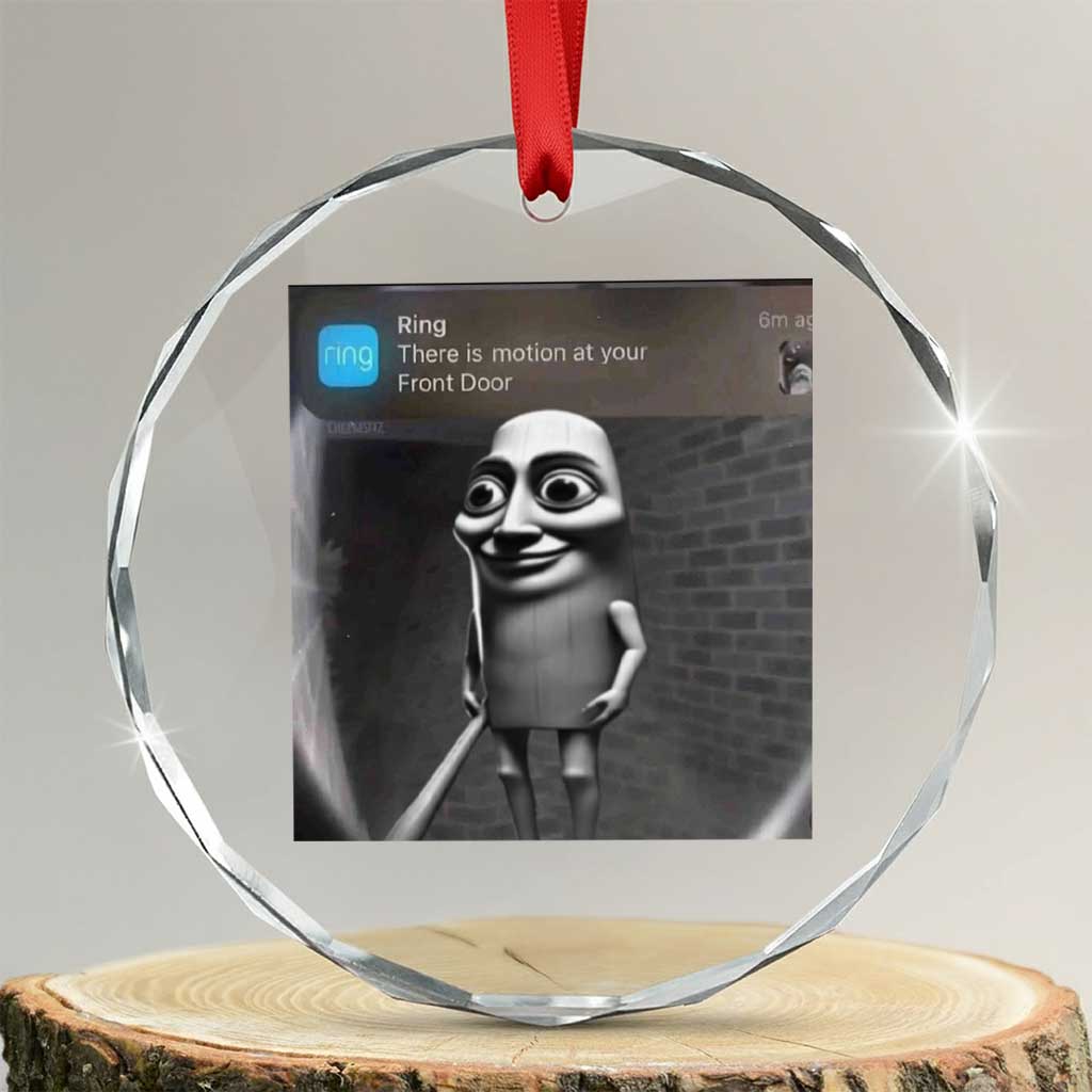 Italian Brainrot Tung Tung Tung Sahur Crystal Glass Ornament Internet Memes Ring with Motion TS10 Transparent Glass 3'' Circle Print Your Wear