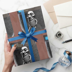 Italian Brainrot Tung Tung Tung Sahur Wrapping Paper Roll Internet Memes Ring with Motion TS10 Mocha Print Your Wear