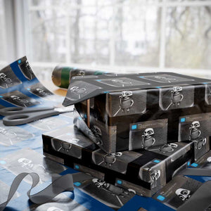 Italian Brainrot Tung Tung Tung Sahur Wrapping Paper Roll Internet Memes Ring with Motion TS10 Black Print Your Wear
