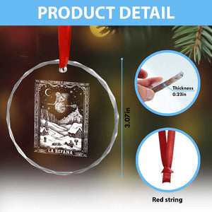 Italian Christmas La Befana Crystal Glass Ornament Buon Befana Folklore Xmas Witch TS11 Print Your Wear
