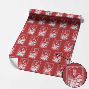 Italian Christmas La Befana Wrapping Paper Roll Buon Befana Folklore Xmas Witch TS11 Red Print Your Wear