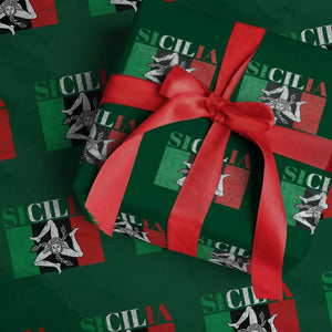Italian Flag Wrapping Paper Roll Pisa Tower Colosseum Classic Scooter Retro TS10 Green Print Your Wear