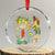 Italian Summer Scrapbook Crystal Glass Ornament Limoncello Seafood Coastal Italy La Dolce Vita TS02 Transparent Glass 3'' Circle Print Your Wear