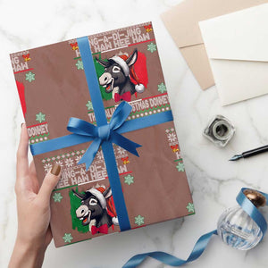 Italian Xmas Donkey Wrapping Paper Roll Funny Jing A Di Jing Hee Haw Italy Flag TS02 Mocha Print Your Wear