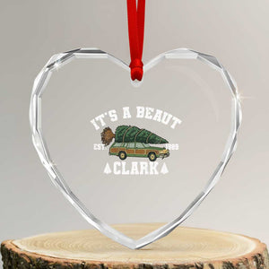 Its A Beaut Clark Heart Crystal Glass Ornament Funny Christmas Vacation Holiday Movie TS11 Transparent Glass 3'' Heart Print Your Wear