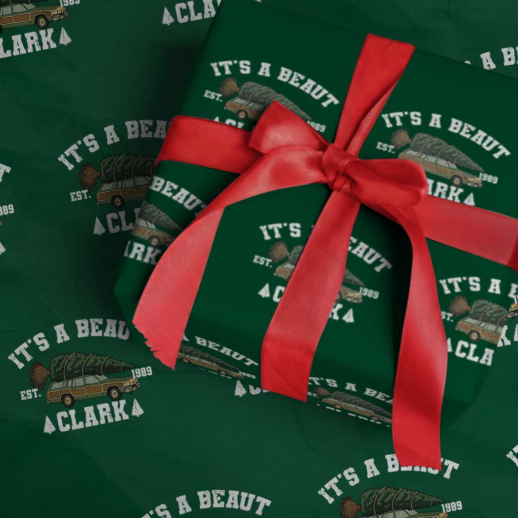 Its A Beaut Clark Wrapping Paper Roll Funny Christmas Vacation Holiday Movie TS11 Green Print Your Wear