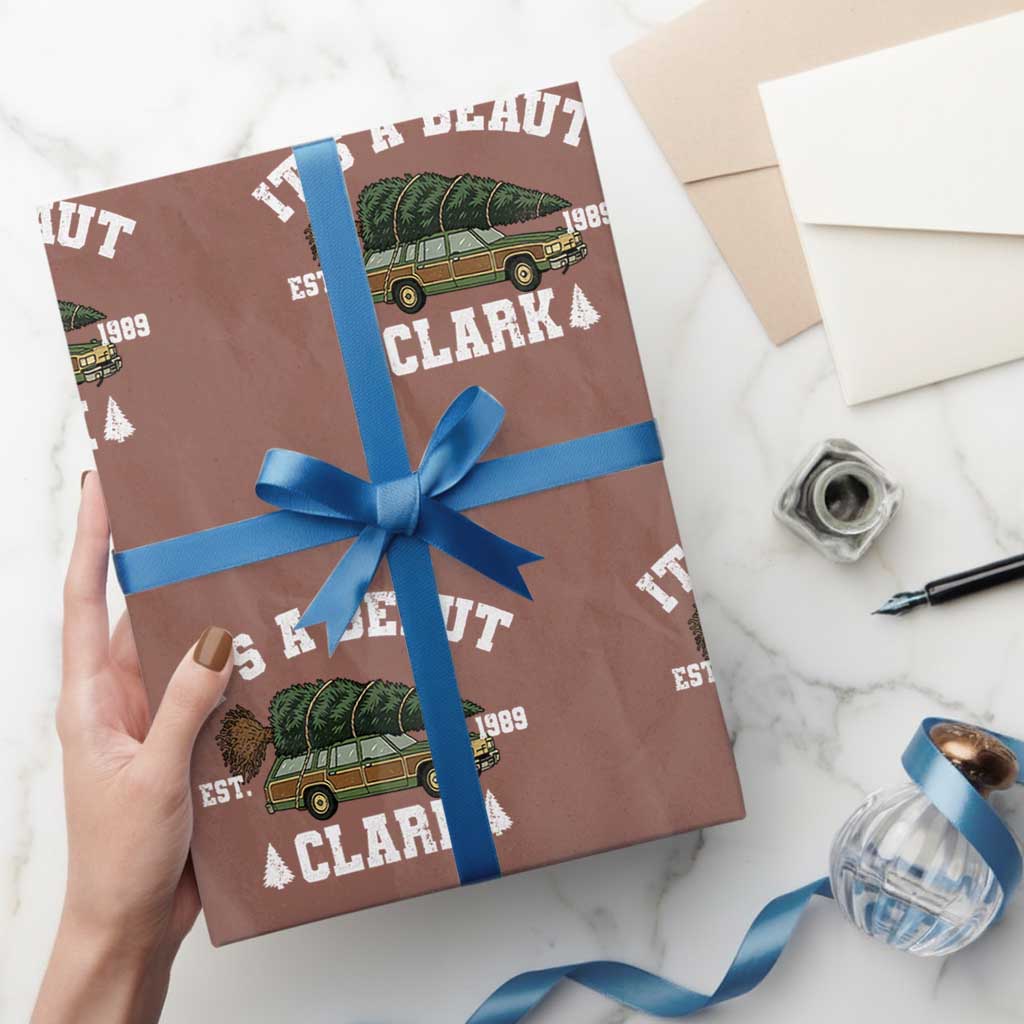 Its A Beaut Clark Wrapping Paper Roll Funny Christmas Vacation Holiday Movie TS11 Mocha Print Your Wear