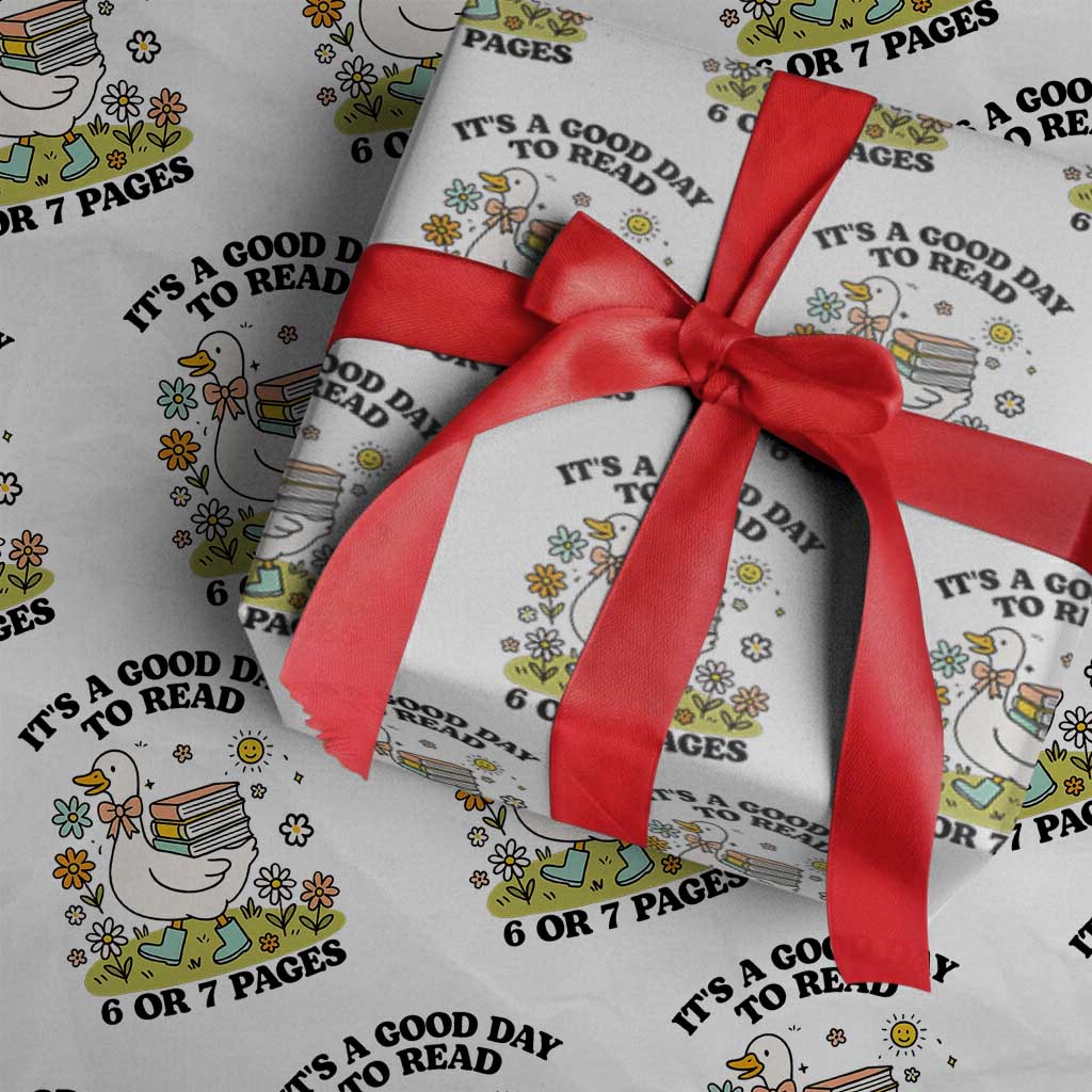 Its A Good Day To Read 6 or 7 Pages Wrapping Paper Roll Funny Six Seven Teacher Book Lover TS14 White Print Your Wear