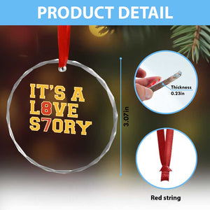 Its a Love Story 87 Crystal Glass Ornament Inspired Football Romance TS02 Print Your Wear