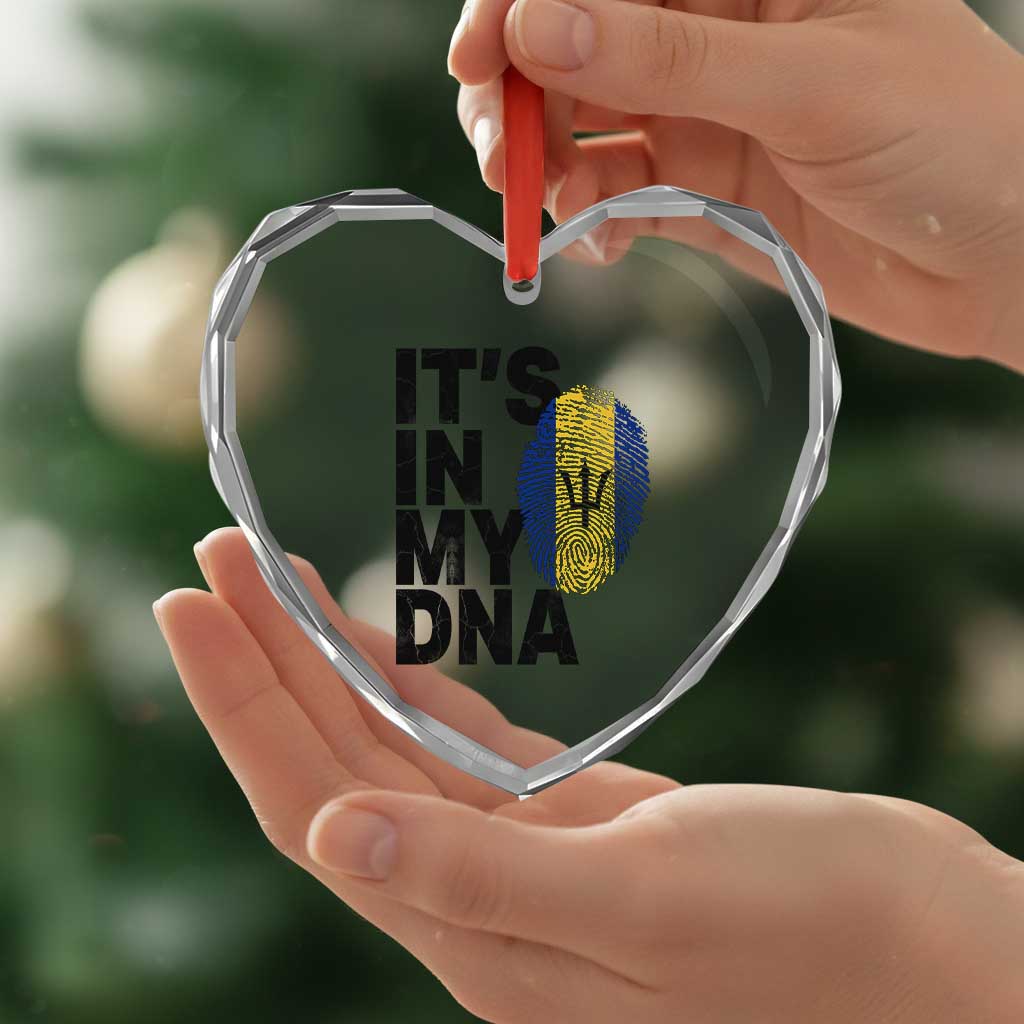 It's In My DNA Barbados Barbadian Heart Crystal Glass Ornament Pride Heritage Patriotic Gift TS10 Print Your Wear