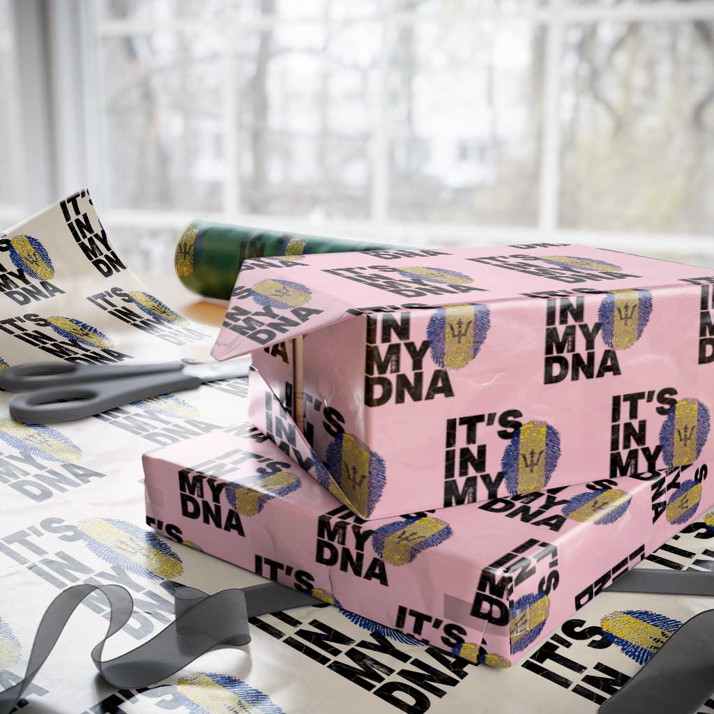 It's In My DNA Barbados Barbadian Wrapping Paper Roll Pride Heritage Patriotic Gift TS10 Light Pink Print Your Wear
