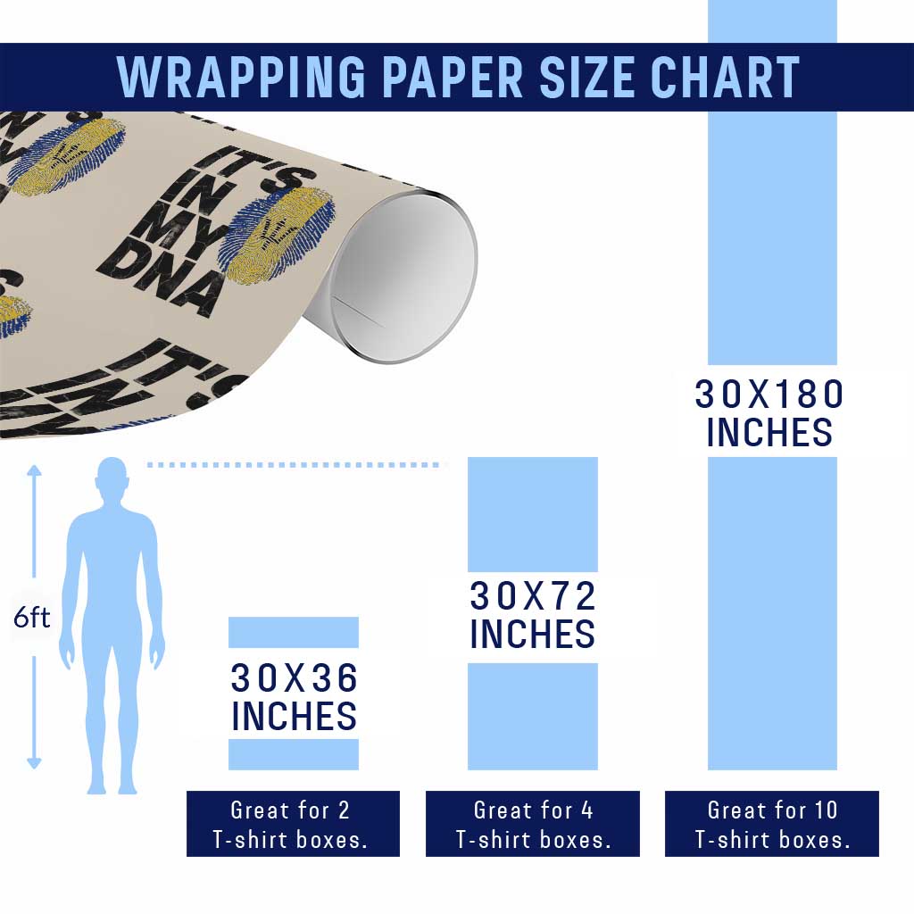 It's In My DNA Barbados Barbadian Wrapping Paper Roll Pride Heritage Patriotic Gift TS10 Print Your Wear