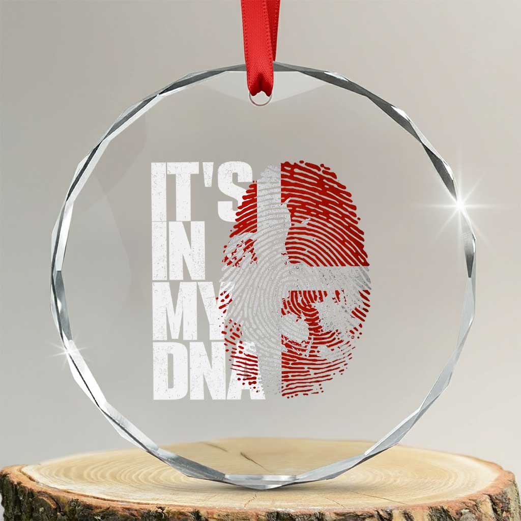 It's in My DNA Crystal Glass Ornament Denmark Map Flag Danish Gift TS14 Transparent Glass 3'' Circle Print Your Wear