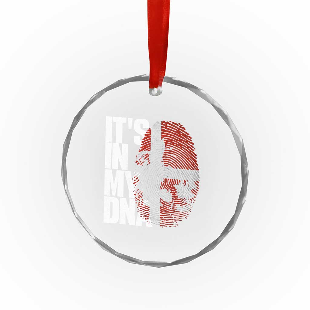 It's in My DNA Crystal Glass Ornament Denmark Map Flag Danish Gift