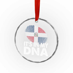 It's in My DNA Dominican Flag Crystal Glass Ornament TS10 Print Your Wear