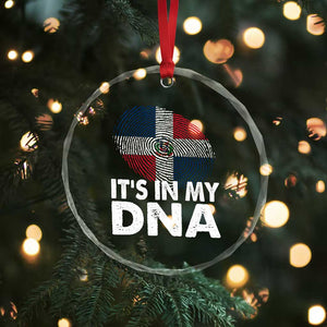 It's in My DNA Dominican Flag Crystal Glass Ornament TS10 Print Your Wear